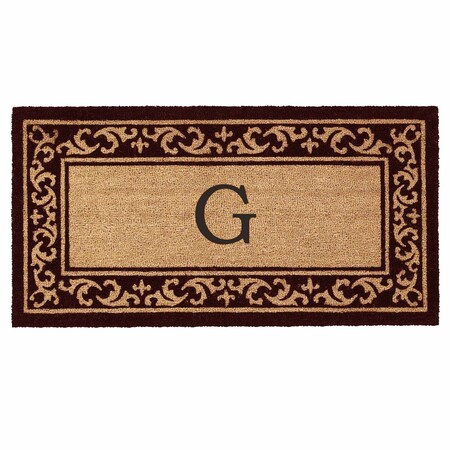 Monogram Door Mat, Black, Natural, 36 in W x 72 in L